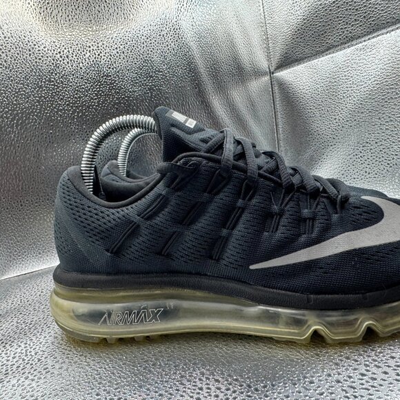 Size‎ 7 Nike Air Max 2016 Black Womens Lace-Up Comfort Running Shoes 806772-001 - Picture 2 of 11